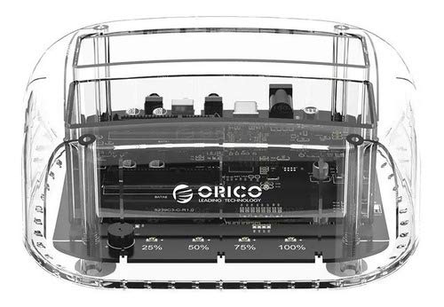 Dock Station SATA 2.5 e 3.5 com 2 Entradas Transparente - Clone Offline