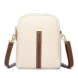 LIUHLFSR Damen Leder Handy Umhängetasche