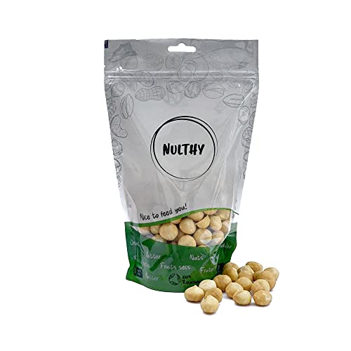 NULTHY - 500gr Nueces de Macadamia - Frutos Secos Naturales - Snack Saludable - Sin Gluten - Vegano