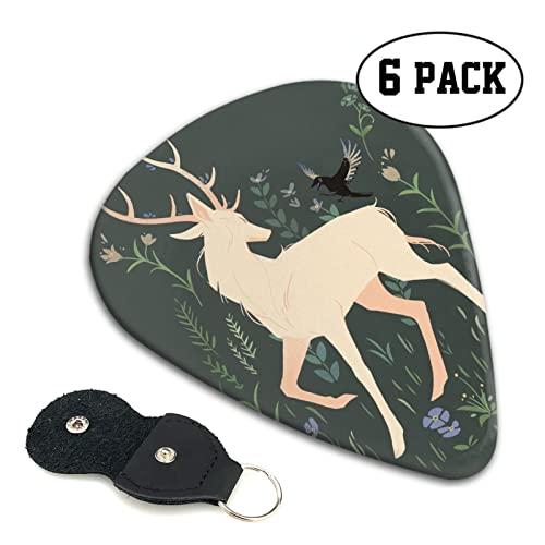 FUCVNPZ Lot de 6 médiators en celluloïd, motif oiseau et cerf, pour guitares acoustiques, électriques, basses ou ukulélé - Les Beatles, Paul McCartney, John Lennon, RIngo Starr, George Harrison FUCVNPZ Lot de 6 médiators en celluloïd, motif oiseau et cerf, pour guitares acoustiques, électriques, basses ou ukulélé – Image 5