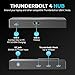 SABRENT Thunderbolt 4 Hub, 60W Charging USB-C Dock for Laptops, 3X TB4 + 1x USB-A, Supports Dual 4K@60Hz or 8K@60Hz Display, Certified TB4 Cable, macOS/Windows Compatible (HB-TBT4)