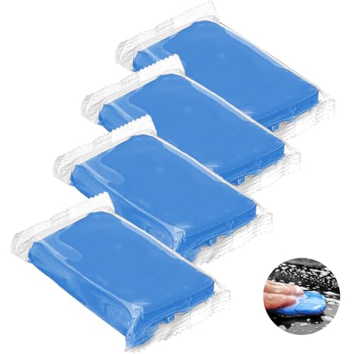 Reinigungsknete Reinigungsknete Auto Lackreinigungsknete zur Lackpflege Auto Car Clay Bar 4 x 100 g Lackreinigungsknete Lackknete für Autos Motorrad Trucks Wohnwagen Blau