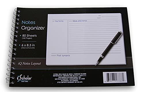 Iq Notes Organizer Tablet - Spiral Bound - 80 Sheets - 6 X 8.5 Inches #TOP1