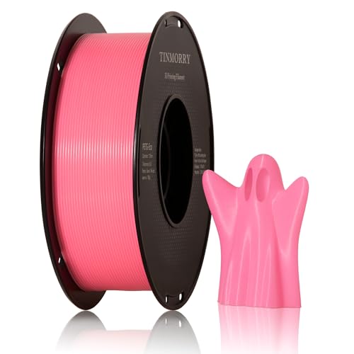 Image of TINMORRY Glow PETG Filament 1.75, Rapid PETG 3D Printer Filament, Compatible with Bambu FDM 3D Printer, 1 KG 1 Spool, Glow Rose Red