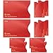 RFID Sleeves Credit Card Sleeve - Credit Card Protector Sleeves Blocks Credit Cards Transfer of Data Protecting Against Thieves Electronic Pickpocketing - RFID Credit Card Sleeves (Red10)