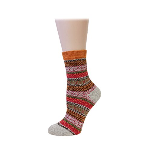 Image of Bowbear Women's 5-Pair Vintage Pattern Wool Socks