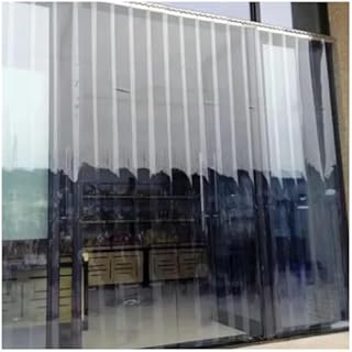 Clear PVC Strip Door Curtain for Temperature Control, Insulation, and Freezer Rooms - Energy Efficient, Heavy Duty, Easy Installation, Dust & Insect Barrier