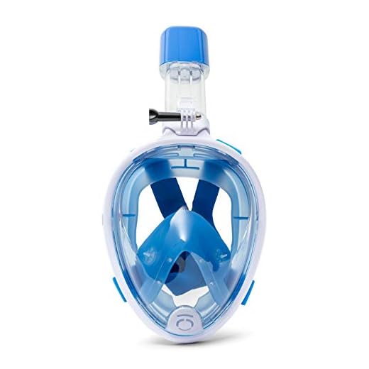 Máscara De Snorkel S/M K2O Pro Con Tubo Incorporado Azul