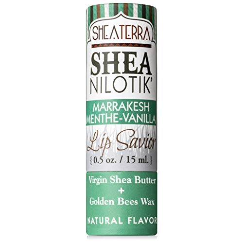 Shea Terra Organics E Lip Savior | Paraben Free Shea Butter Lip Balm - Premium Quality Natural Lip Moisturizer - Therapeutic Remedy For Dry Lips - 0.5 Oz (Menthe Vanilla) #TOP18