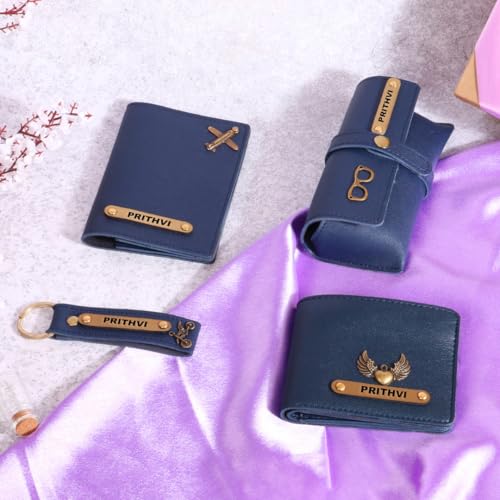 Image of ncgifts Personalized Leather Wallet Gift Hamper for Men | Gift for Man |Gifts for Man|Personalised Gifts | Christmas Gifts for Men | Secret Santa Gifts for Office Colleagues Staff