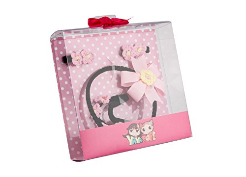 Image of Babies Bloom Pink Kitty Hair Bow and Headband Gift Set (Set of 4)