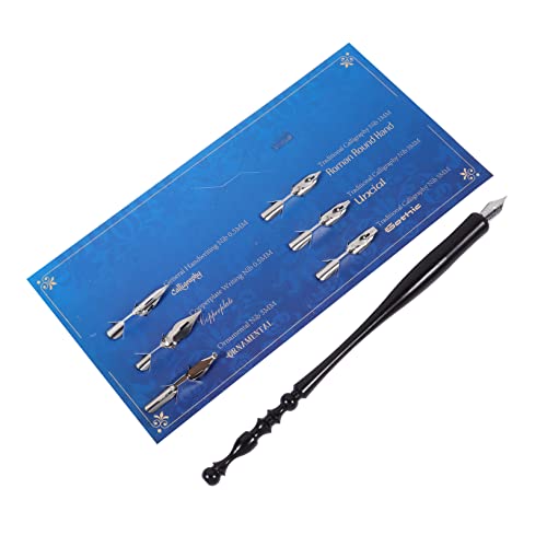 FRCOLOR 1 セット 木製ディップペン カリグラフィー ペン 木製 書道 カリグラフィー 入門セット 軸 万年筆 インク つけ 軸 学生 アクリル 漫画 キット