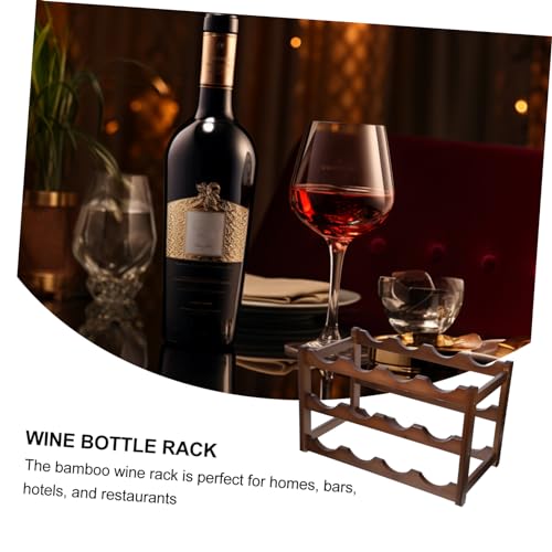 Soporte elegante para botellas de vino en bambú miniatura 7