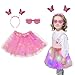 MUYANN Girl Tutu Skirts,Light Up Princess Dance Outfits for Toddler Girls 2-8 Years, LED Tutu Skirt Pink