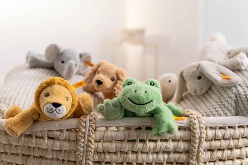 Steiff Kuscheltier Floppy Linda Lamm, Süßes Stofftier, Jungen, Mädchen & Babys ab 0 Monaten, Friends, Plüschtier 20 cm, Weiß, 242601