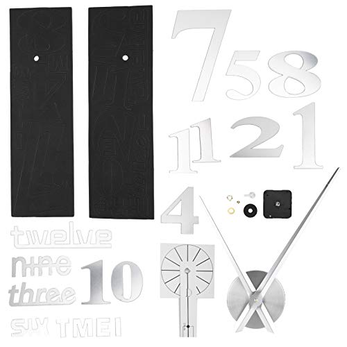 Srliya Reloj Adhesivo de Pared con Espejo Moderno de Bricolaje de Gran Tamaño para Decoración del Hogar, Adecuado para Sala de Estar, Dormitorio, Material Acrílico, Tamaño 47,2x47,2 Pulgadas (Plata)