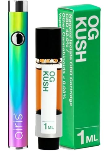 Nagomi CBD Cartridge 1ML + Airis VERTEX ���C���{�[ �Z�b�g �X�^�[�^�[�Z�b�g OG KUSH CBD42% VapeMania �x�C�v�}�j�A CBD�J�[�g���b�W CBD���L�b�h�J�[�g���b�W �������� �j�R�`���Ȃ� �^