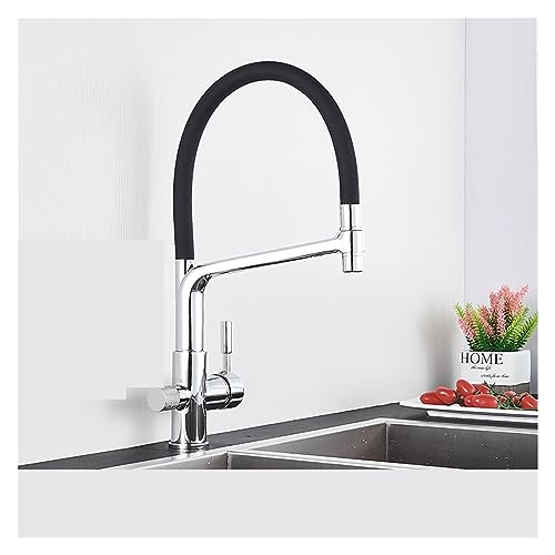 Mitigeur cuisine noir rotatif pour eau filtrée saine au quotidien