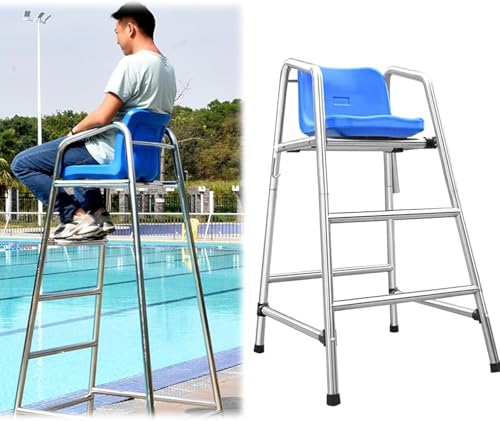Silla de Salvavidas para Piscina de Acero Inoxidable y ABS Azul miniatura 1