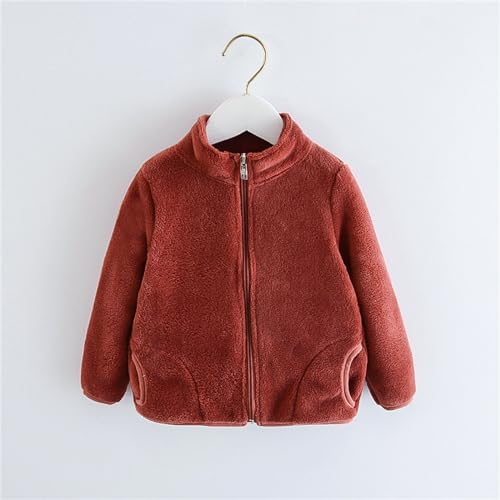 Kids Girls Warm Winter Thicken Coat Fleece Zipper Windproof Jacket Solid Color Casual Outwear Jackets With Pocket3