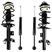 TRQ Front and Rear Complete Strut Assembly & Shock Absorber Kit Complete Strut & Coil Spring Assembly Compatible with 2014-2018 Jeep Cherokee