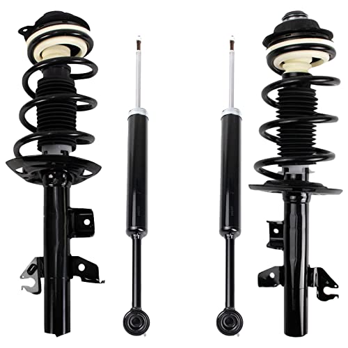 Image of TRQ Front and Rear Complete Strut Assembly & Shock Absorber Kit Complete Strut & Coil Spring Assembly Compatible with 2014-2018 Jeep Cherokee