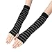 Produktbild S-TROUBLE Frauen Mädchen Gestrickte Fingerlose Lange Handschuhe Streifen Gedruckt Über Ellenbogenlänge Winter Stretchy Arm Warmer Ärmel Mit Daumenloch