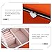 Ipetboom Creative Jewelry Organizer PU Storage Box Medium Orange with Mirror Practical Divided Container for Jewelry and Cosmetics Portable Fashionable Display Case with High Hardness