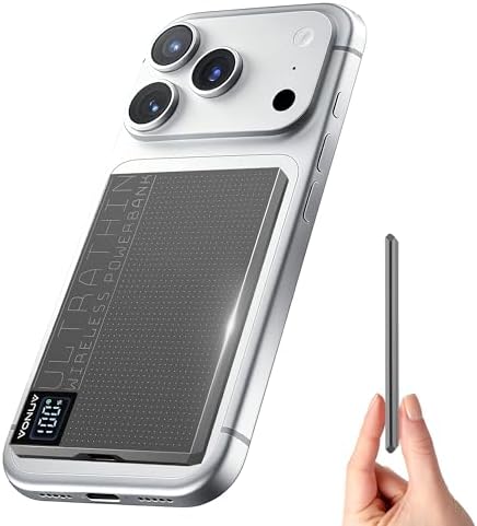 Magnetic Portable Charger 5000mAh with 15W Wireless & 20W PD Fast Charging,Ultra-Slim Travel-Ready Design,LED Display & Premium Metal Shell,Compatible with iPhone 16/15/14/13 Pro/Pro Max/Plus