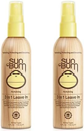 Sun Bum Sun Bum Revitalizing 3-in-1 Detangler Leave In Conditioner Vegan and Cruelty Free Detangling, Conditioning and Protecting Hair Spray 2 Pack