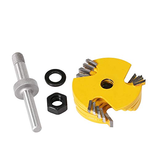 Brocas de ranura para madera ajustables con 6 hojas intercambiables 7