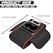 QQWD Car Armrest Cushion, 5 in 1 Center Console Cover with 2 Cup Holders, Phone Holder, Tissue Holder, Storage Bag, Multifunctional Leather Heightened Car Armrest Cushion for Most Cars