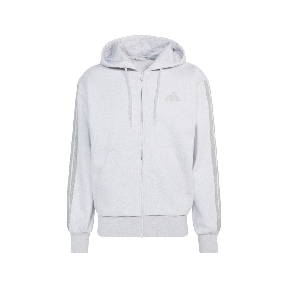 adidas Mens Essentials 3-Stripes Fleece Hoodie Casual Outerwear Casual - Green