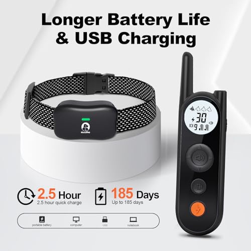 MIMOFPET Wireless Dog Fence System for 2 Dogs - Up to 3500ft Adjustable Electric Fence,Waterproof Training Collar Rechargeable,Pet Containment System for Large Medium Dogs