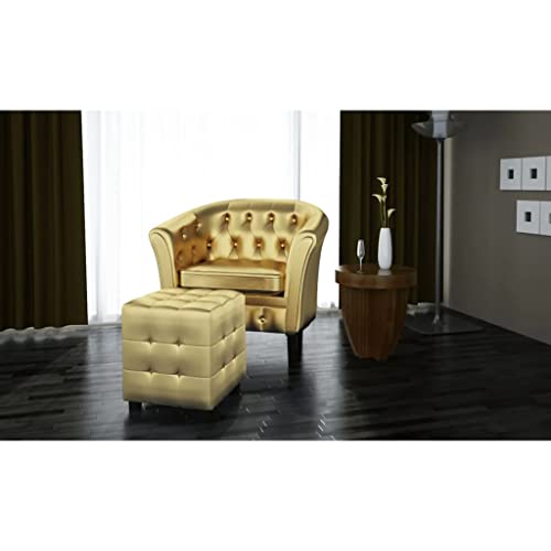 Sillón Plegable con Reposapiés Marrón miniatura 5