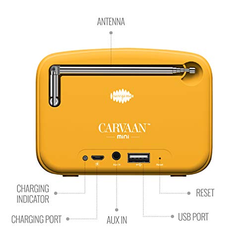 Image of Saregama Carvaan Mini Hindi 2.0 - Music Player with Bluetooth /FM /AM /AUX (Saffron Orange)