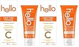 Hello Whitening Toothpaste with Fluoride Powered by Vitamin C, Teeth Whitening Toothpaste for Adults, Helps Freshen Breath and Removes Surface Stains, SLS Free, Natural Peppermint Flavor, 82mL Tube