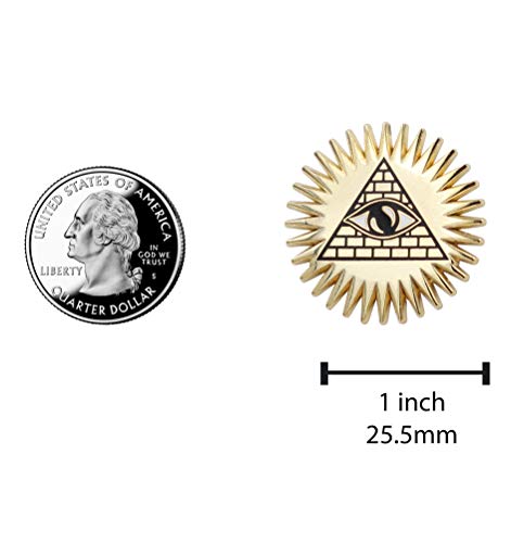 Real Sic Occult Pyramid & Eye Enamel Pin Mason Pin - Masonic Lapel Pin 5