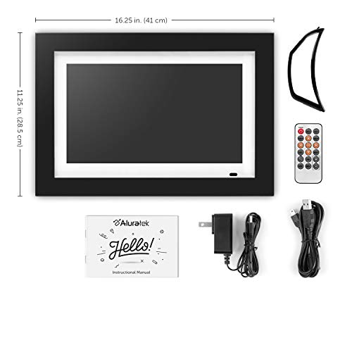 Aluratek 14” Lcd Digital Photo Frame With 4Gb Built-In Memory With Remote, Usb Sd/Sdhc Support, W/White Matting (Admpf214Fb), Black #TOP5