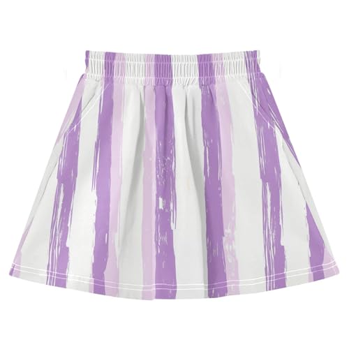Jupes athlétiques pour filles 2 en 1 avec poches intégrées violet