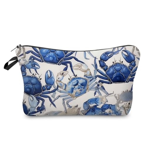 Livel lhood Blue Crabs Cute Small Makeup Bag