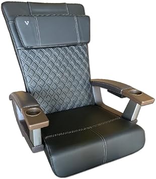 Pedicure Massage Chair Leather Cover Pad Set/Upholstery/Back Pillow Seat Diamond Look Model HT138 Compatible Nail Salon Beauty Remodeling Black