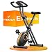 MERACH Folding Exercise Bike, Home Trainer with LCD Display, 16-Level Magnetic Resistance Foldable Stationary Exercise Bike, Comfortable Seat, Space-Saving, Capacity 136KG