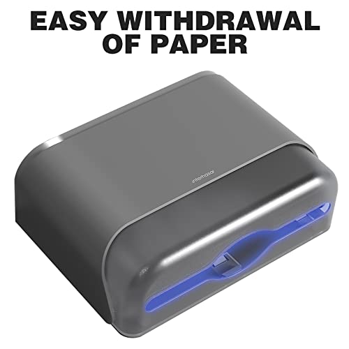 Interhasa! Paper Towel Dispenser Wall Mount, Adhesive No Drilling Or Screws Install Multifold/Trifold/C Fold Commercial Paper Towel Dispenser For Bathroom (Silver-It6012) #TOP3