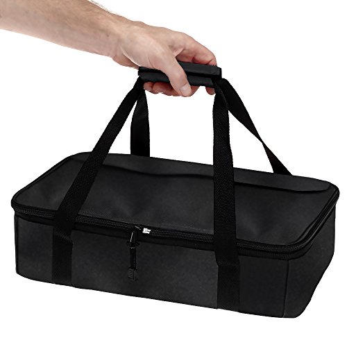 FlexiFreeze Insulated Dessert Cooler - Casserole Carrier for Cold Dishes Black