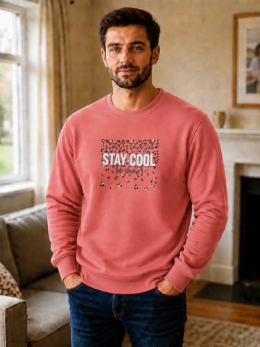 Image of Mack Jonney Men's Printed Fleece Sweatshirt|Full Sleeve Round Neck Winter Sweatshirt for Casual Wear|Travel|Gym & Everyday Style-mj-403