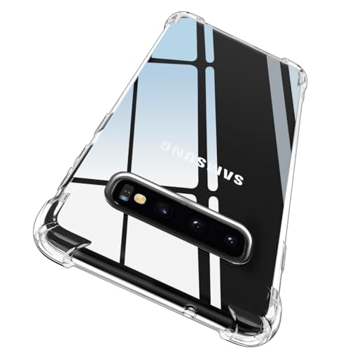 Garegce Cover per Samsung Galaxy S10 Plus, Trasparente Silicone Bumper in TPU Morbido Antiurto, Protezione per Samsung Galaxy S10 Plus - 6,4 Pollici - Trasparente
