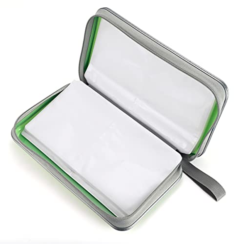 LIOVODE Bolsa de armazenamento de CD, suporte de CD com capacidade de 96, organizador de armazenamen
