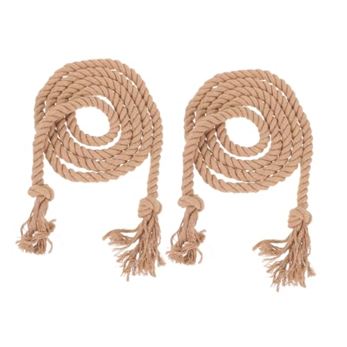 COLLBATH Cinturón De Yute Tejido De 2 Piezas Cinturón De Algodón Trenzado Decorativo Cinturón De Cuerda De Cintura Larga Cinturón De Estilo Medieval Cinturón De Cuerda De Cintura Para