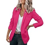 callmo Kurzblazer Damen Festlich Business Sommerjacke Business Damen Longblazer Elegant Langarm Blazer Sakko Tailliert Sakkos Anzüge Sportlich Schlanke Passform Jacke
